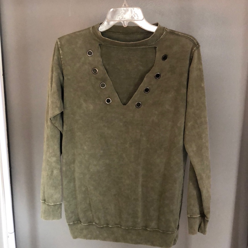 Distressed sweatshirt